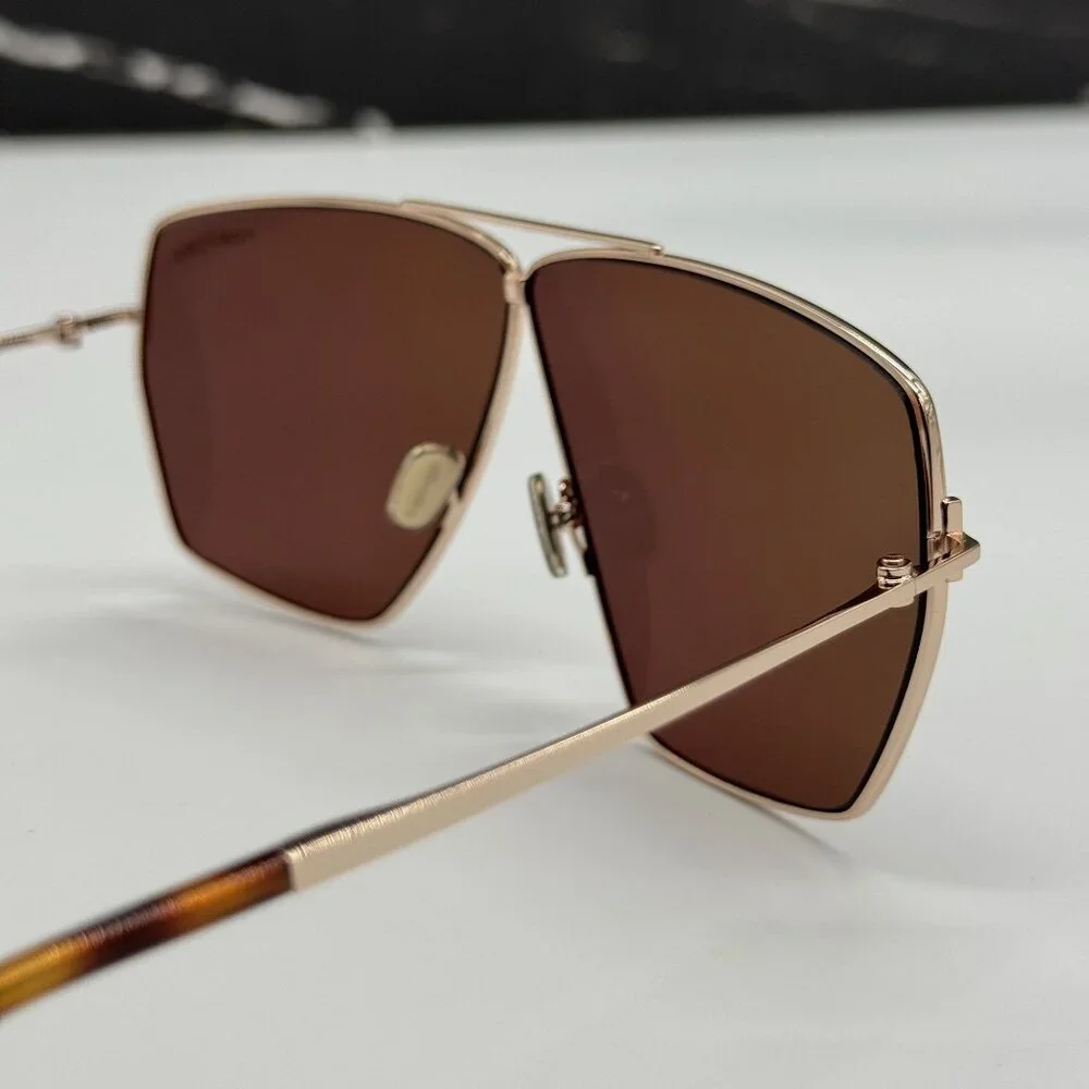 NEW TOM FORD STELLA TF1185 28E GOLD UNISEX SUNGLASSES FT1185 28E